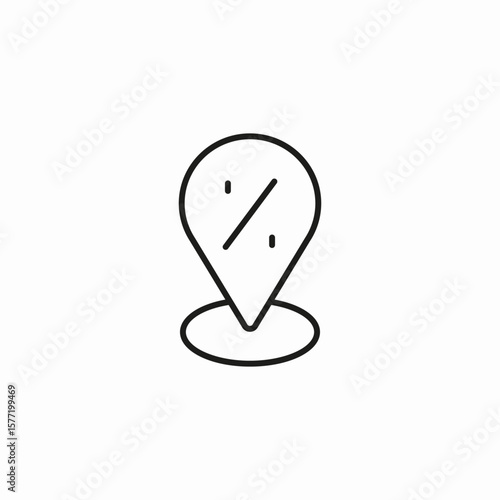 location discount pin icon sign vector