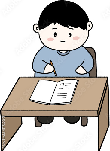 boy reading a book