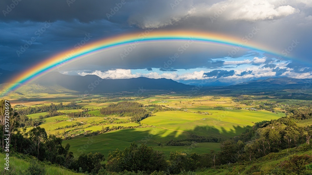 Rainbow over a valley Rainbow over a valley