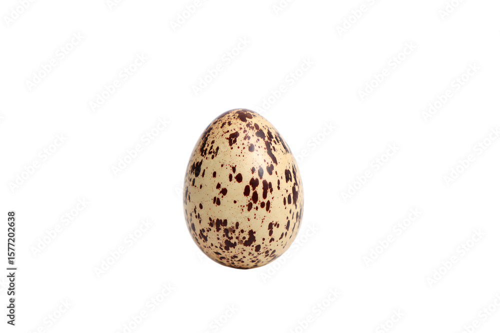 a spotted egg on a white background a spotted egg on a white background