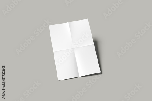 A4 flyer isolated on grey background