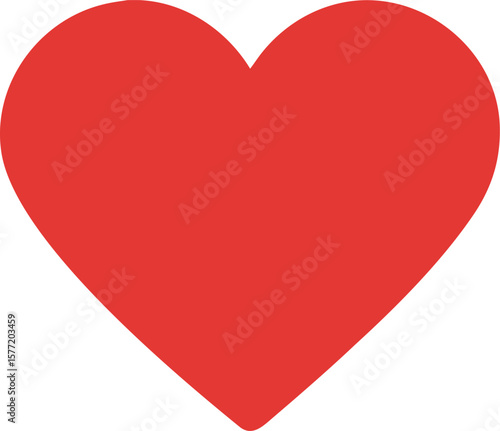 Free Download A vibrant red heart symbol displayed prominently isolated on a clean white background for design use isolated on white background - GFXLoad