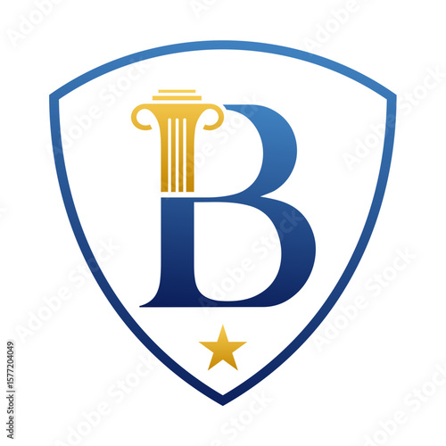 Letter B shield law logo