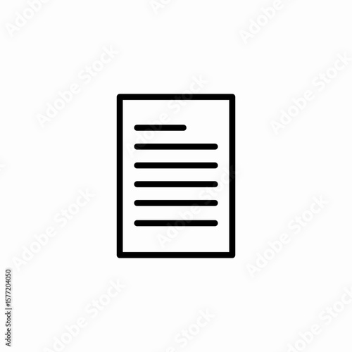 text document paper icon sign vector