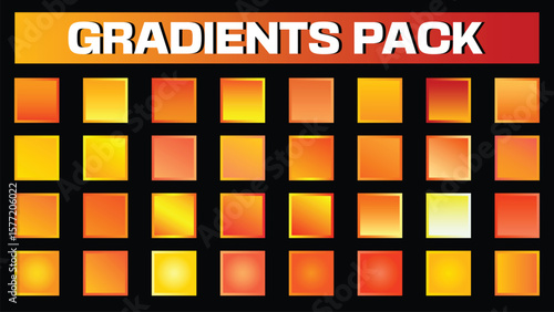 Gradient Texture Pack Illustration Orange Red Yellow Abstract Background Design Element Graphic