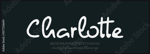 Brush script vector font with texture. Creative hand drawn uppercase and lowercase. Classic lettering fashion designs Typography script decorative vintage concept vector illustration