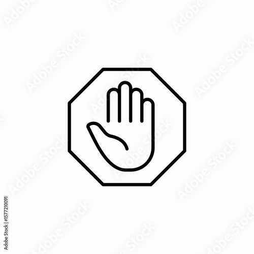 stop hand sign icon sign vector