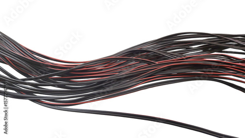 фотографія electrical cables prepared for plugging into plugs