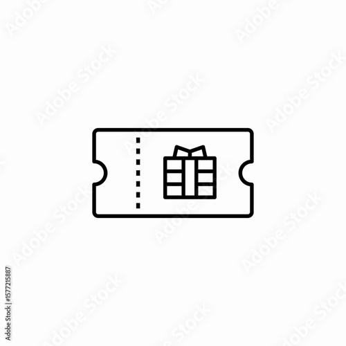 gift voucher ticket icon sign vector