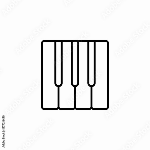 piano keyboard musical icon sign vector
