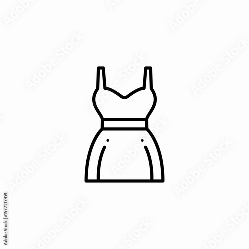 woman dress clothing icon sign vector