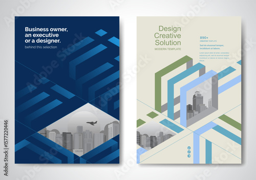 Template vector design for Brochure, AnnualReport, Magazine, Poster, Corporate Presentation, Portfolio, Flyer, infographic, layout modern size A4, Front and back, Easy to use and edit.