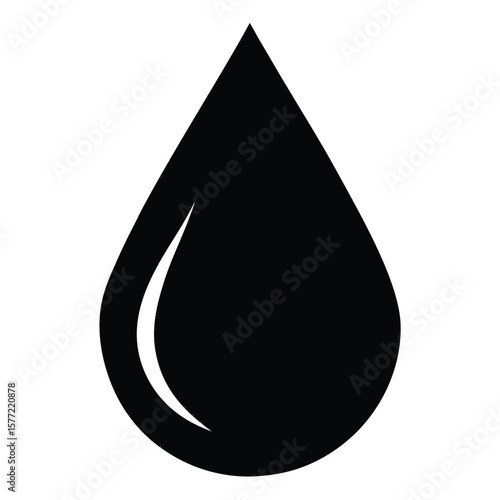A single shiny black oil drop is a powerful symbol of industry and fuel