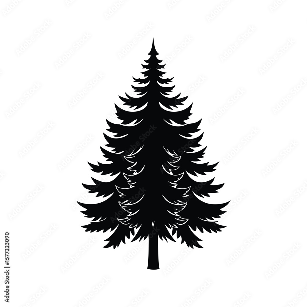 Obraz premium Pine tree silhouette