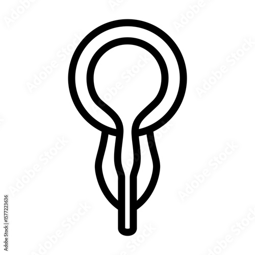 Postate Gland Vector Line Icon Design