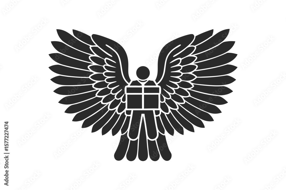 Obraz premium Delivery icon vector silhouette illustration isolated on white background