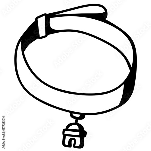 Pet dog collar silhouette