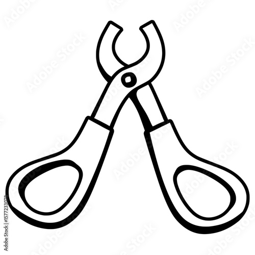 Dog nail clipper silhouette