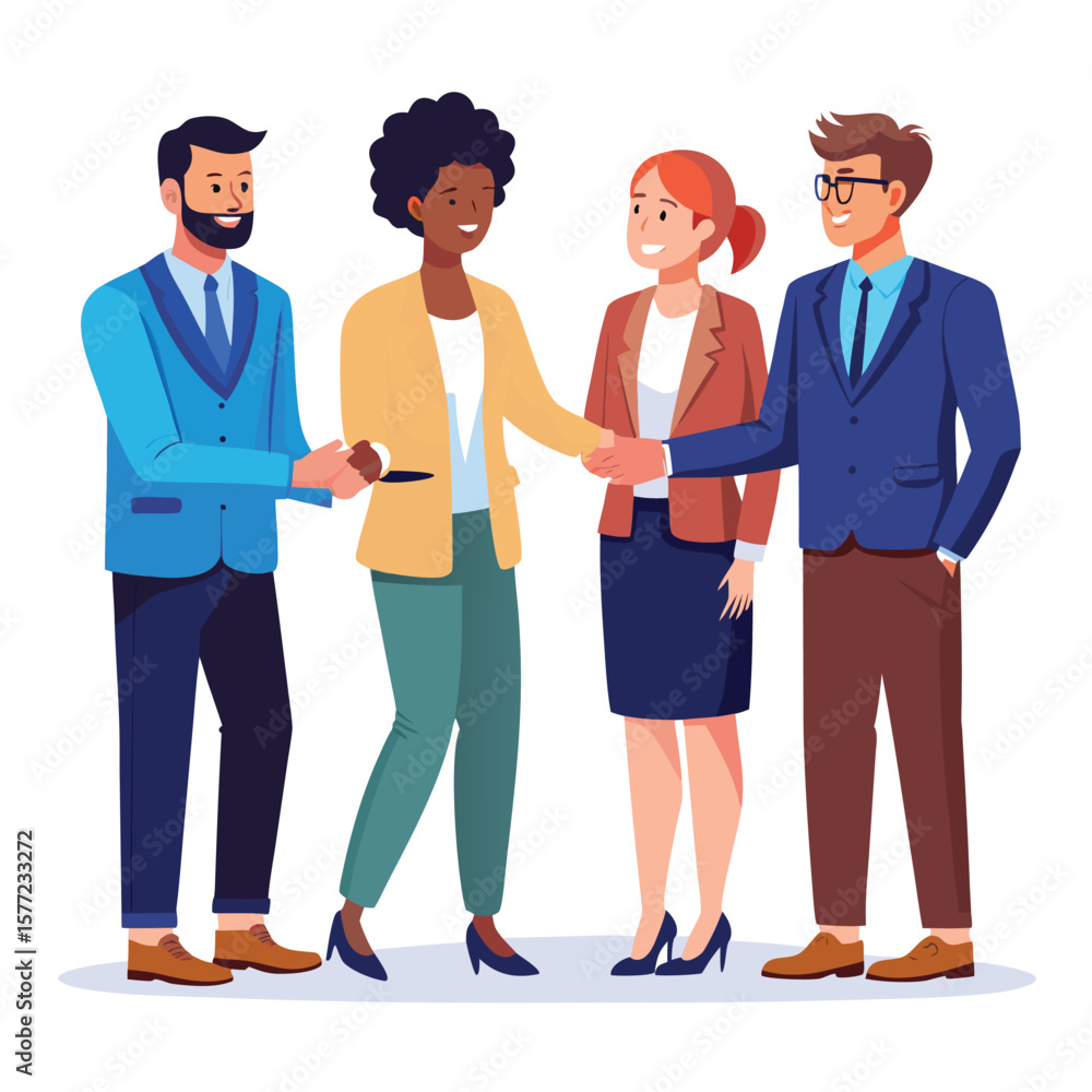 Obraz premium Business people shaking hands in agreement handshake