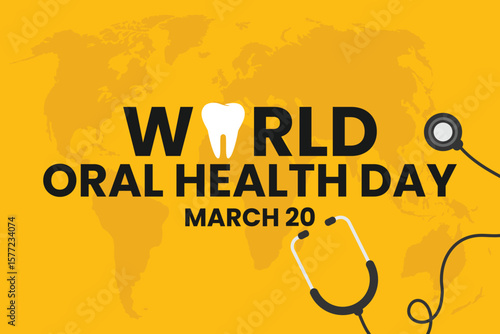 World Oral Health day is observed on March 20. Vector illustration design.