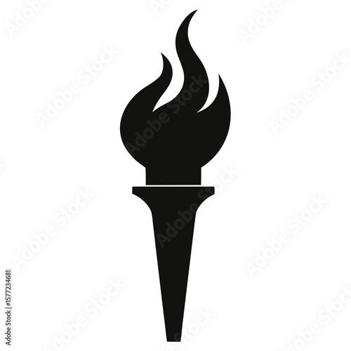 Burning Torch Icon  A Symbol of Freedom, Enlightenment, and Victory