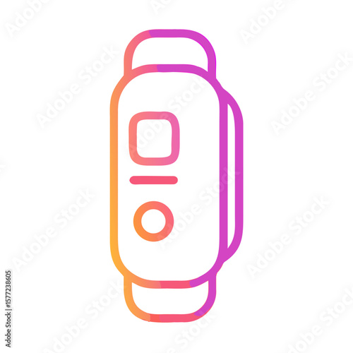 Fitness tracker device with sleek design in gradient colors  