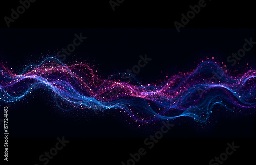 Colorful Particle Wave Effect Background