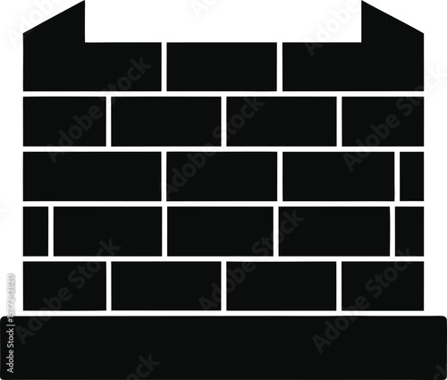 Brick Wall Icon Simple, Strong, and Versatile Vector Graphic