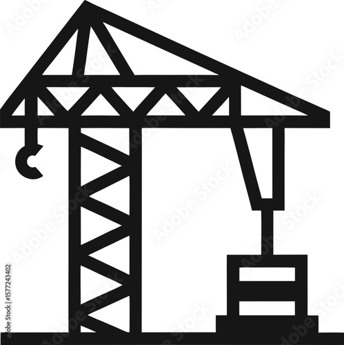 A towering steel frame of a house under construction stands against a blue sky with a red crane at the site