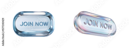 Set of High-Tech Glassmorphic 