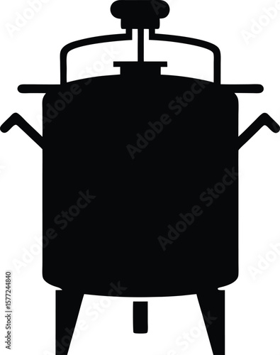 Industrial Mixing Tank Vector Illustration of a Large-Scale Mixing Vessel