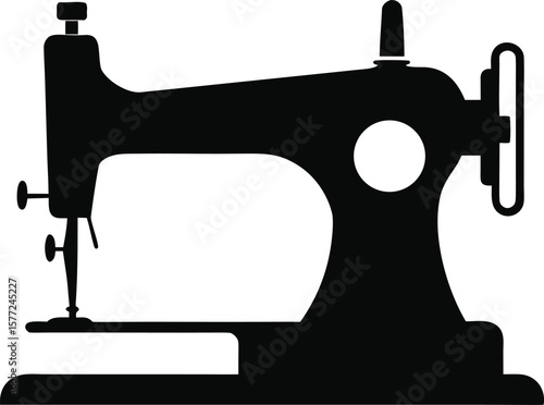 Vintage Sewing Machine Silhouette A Classic Design Icon