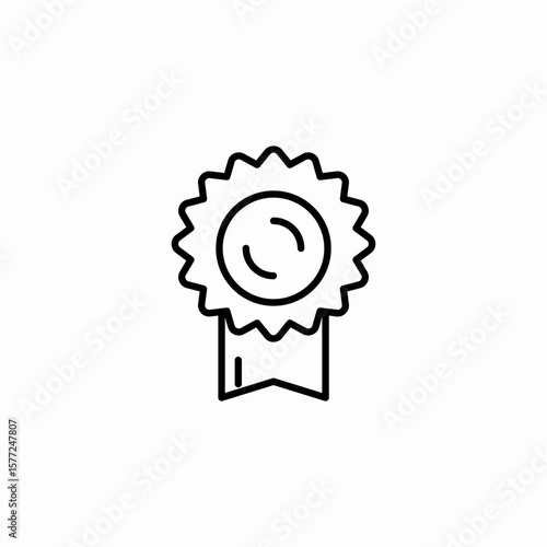 a2ard ribbon badge icon sign vector