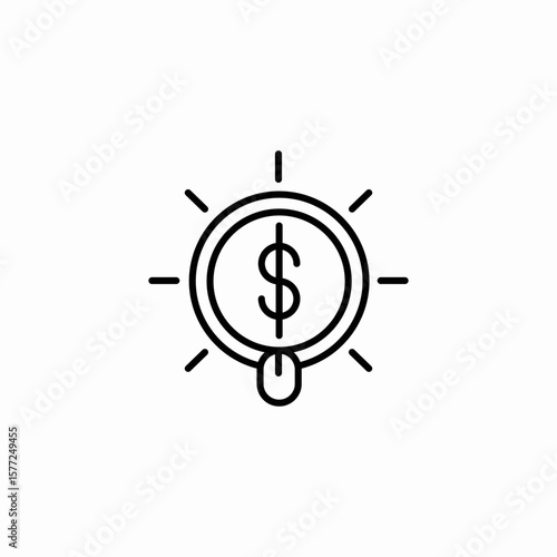 digital money icon sign vector