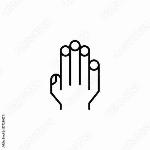 human right hand icon sign vector