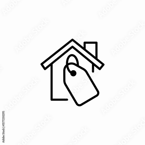 house price icon sign vector