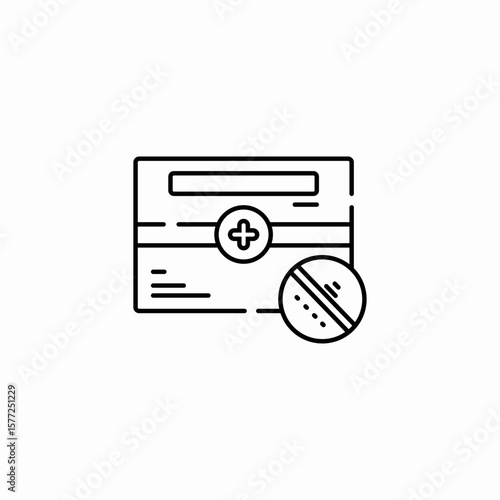 medical prescription icon sign vector