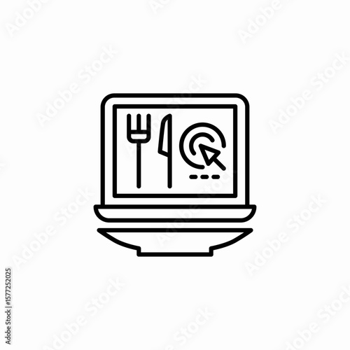 online food order icon sign vector
