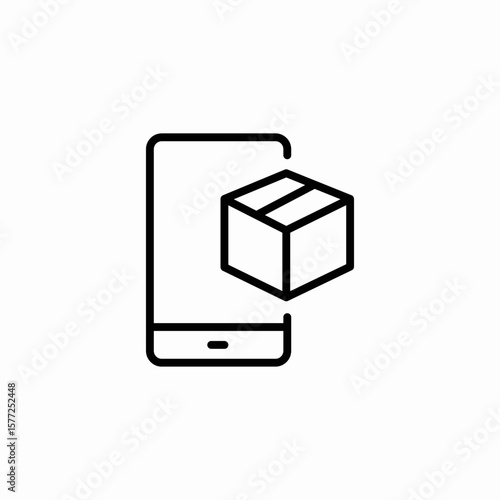 phone delivery icon sign vector