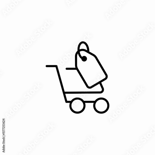 shopping cost icon sign vector