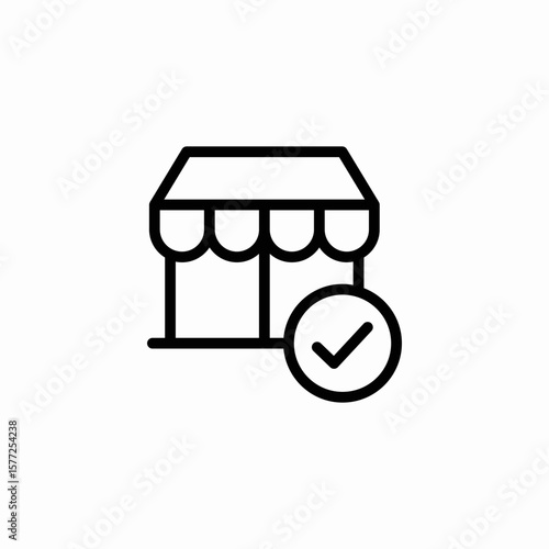 trusted store icon sign vector
