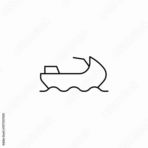 jet ski icon sign vector