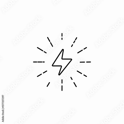 lightning bolt icon sign vector