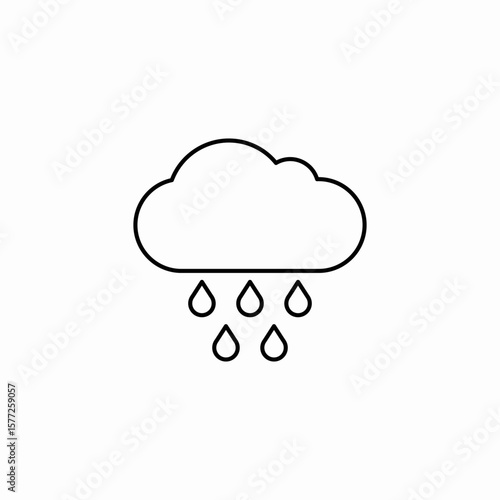 rain cloud icon sign vector