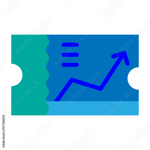 Stock Ticker Vector Flat Icon Design