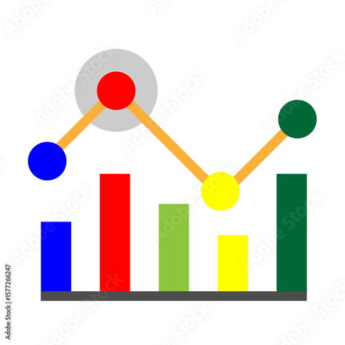 Market Analysis Vector Flat Icon Design