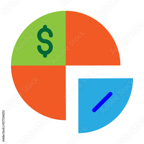 Dividend Vector Flat Icon Design