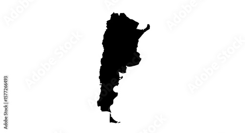 Argentina Map Silhouette Vector