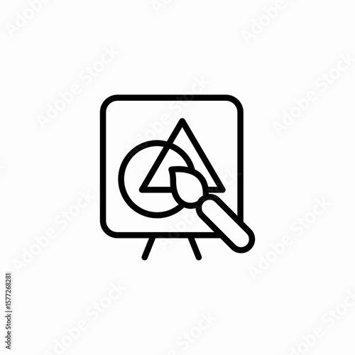 art painting icon sign vector