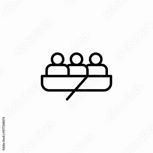 boat people migrants icon sign vector